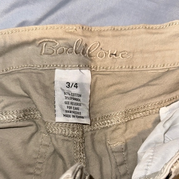 Khaki School Uniform Skinny Pants - Picture 2 of 3